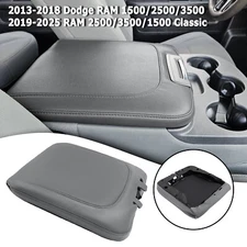 Fits 2013-2018 Dodge Ram 1500 2500 3500 Console Lid Arm Rest Cover Trim Gray