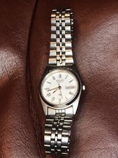 Vintage SEIKO SQ Women s 25mm Day Date Quartz Watch SS Case Bracelet Silver Dial