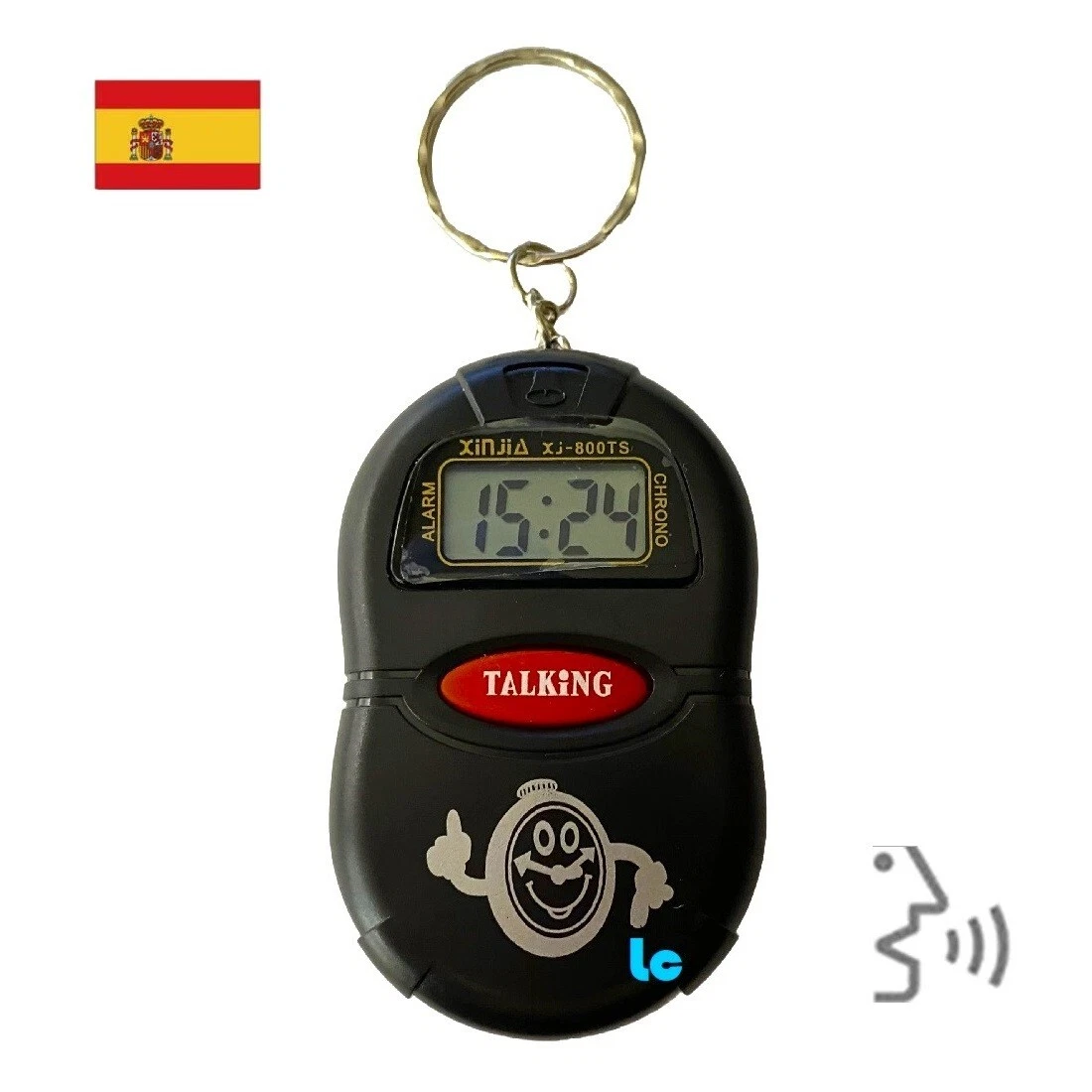 Llavero Reloj Parlante - Voz En Español - Discapacidad Visual - Invidentes