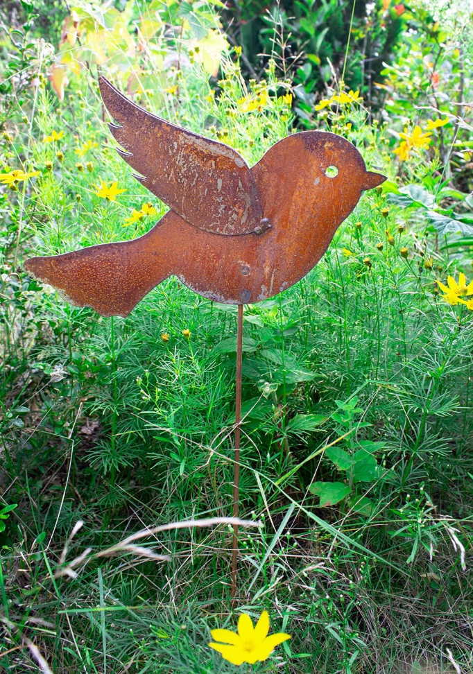 Beetstecker Eichhörnchen Aus Metall, 2er Set In Rostoptik – Garten Deko, Blumendeko, Frostfest