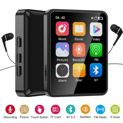 Bluetooth MP3 Player with 2.5'' HD Full Touch Screen Lossless Sound Music Player