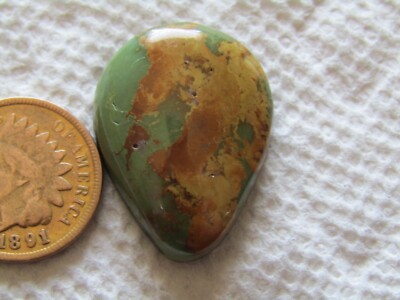 King's Manassa Turquoise 26 carat Cabochon American Blue Green Cab Lick Skillet