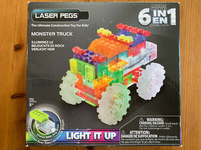 Laser Pegs in Monster Truck Lighted Construction Toy