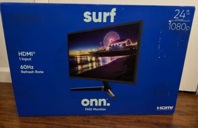 ONN 24'' 1920x1080 VGA HDMI 60hz LED Slim Design Monitor Full HD (100002487) [LN]