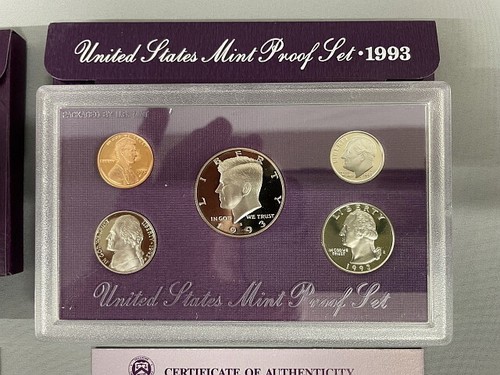 FOUR US MINT PROOF SETS 1985, 1988, 1989 AND 1993 - Picture 5 of 10