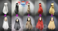 1/6 Scale Hair Wig 2.5 Multi Colors For 12" Female Head Sculpt Doll Accessory
