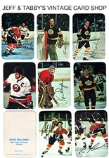 1977-78 TOPPS HOCKEY GLOSSY INSERT ROUND CORNERS / SEE DROP DOWN MENU