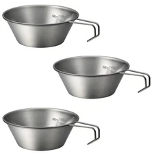 3pcs Set Stainless Steel Camping Sierra Cup 310ml 21111