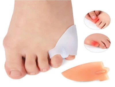 BARGAIN WELLS 2x Toe Little Adjustable Gel Bunion Separator Pinky Corrector Spacer Silicone
