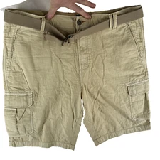 Tommy Bahama Men's Size 40 Solid Khaki Zip Fly Utility Pockets Walking Shorts