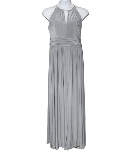After Six Formal Long Gown Dress Plus Size 20 Platinum Gray Wedding NWT #6696 - Picture 2 of 12