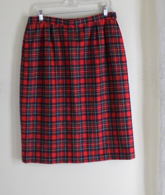 Pendleton- Prince Charles Edward Stewart Tartan Kariert Bleistiftrock Sz 14