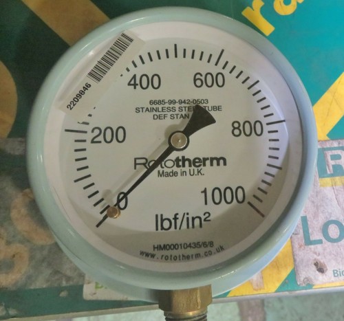 Rototherm LBF/IN2 Pressure Gauge 1000lbf - Picture 3 of 3