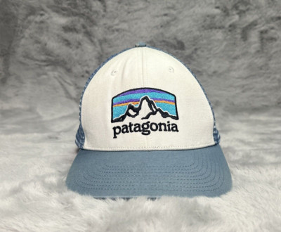 Patagonia Hat Cap Blue Snapback Monte Fitz Roy Mountains Casual Adjustable