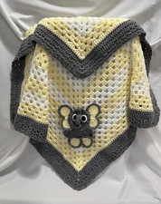 Baby Blanket, Handmade, Gift, Shower Gift, Elephant Theme, Boy, Girl