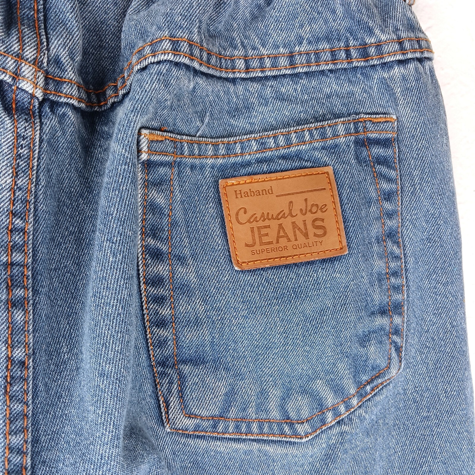 Men's Jeans Relaxed Fit 34X28 Comfort Stretch Waistband Blue Denim