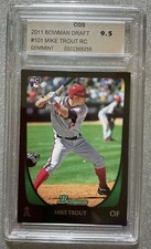 2011 BOWMAN DRAFT MIKE TROUT ROOKIE RC 101 CGS 9.5 NR MINT CSTORE NAME WCG READ