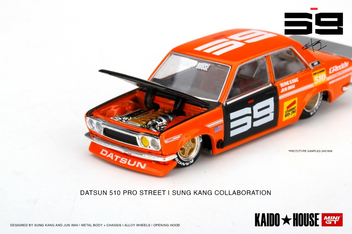 MINI GT 街道ハウス　DATSUN 510 チェイス Mini-GT Kaido House DATSUN 510 Pro Street HKS V1 KHMG068 New