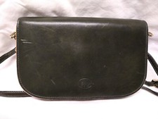 Sandro Firenze Dark Green Leather Women's Crossbody Bag Purse Made In Italy