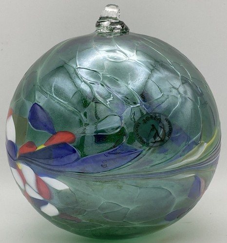 Handgeblasenes schweres Hexenglas Kugelornament - polnische Handwerker ~ 5 Zoll groß {E} - Bild 9 von 11