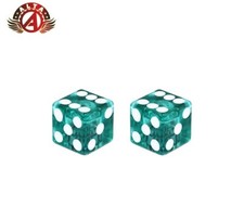 ALTA DICE VALVE CAPS SCHRADER VALVE CLEAR GREEN