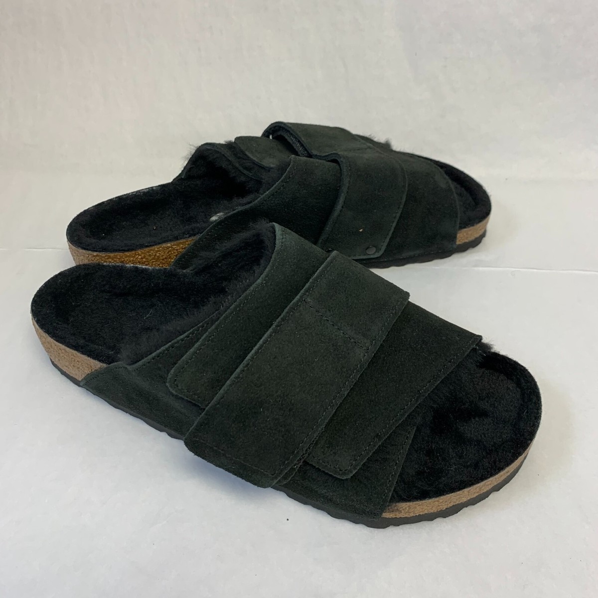 Birkenstock New w/ Box Kyoto Shearling Black Suede Leather Birkenstock New w/ Box Kyoto Shearling Black Suede Leather
