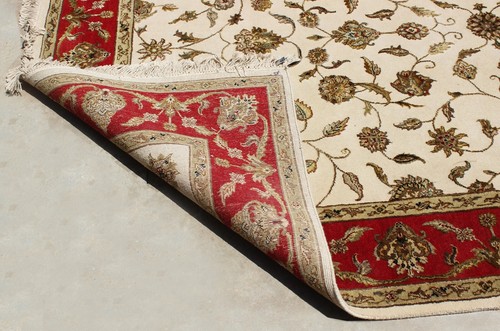 Oushak Hand Knotted Turkish Design Rugs Living Room Beige Floral Rugs Carpet 6x9 - Picture 6 of 10