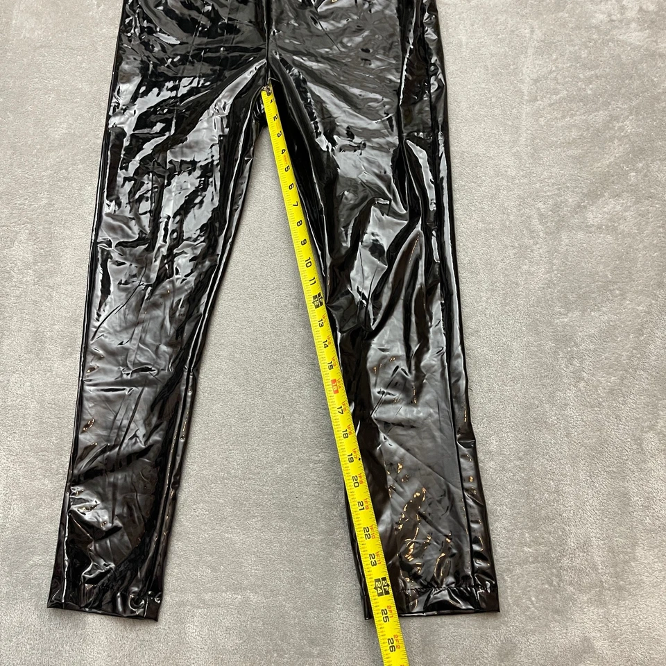 Steve Madden Black Faux Shiny Leather Leggings Size Medium - Image 3 of 4