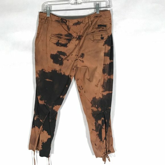 PRADA Capris Tie Dye Size 8 grunge Pants 44 EU thumbnail 6