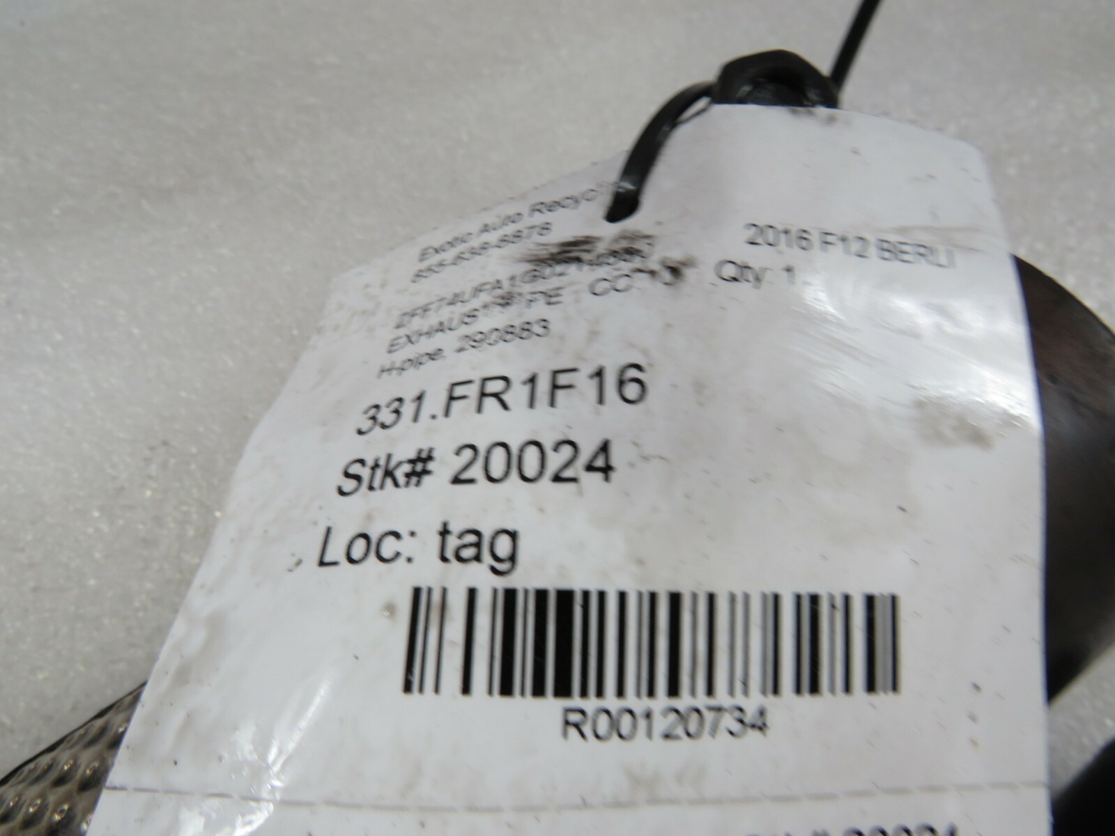 Ferrari F12 Berlinetta, H Pipe Exhaust, Used, P/N 290883
