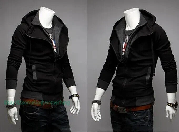 Mens Jackets Slim Fit Zip Up Hoodies Casual Korean Coats Warm For Winter Jackets image 6