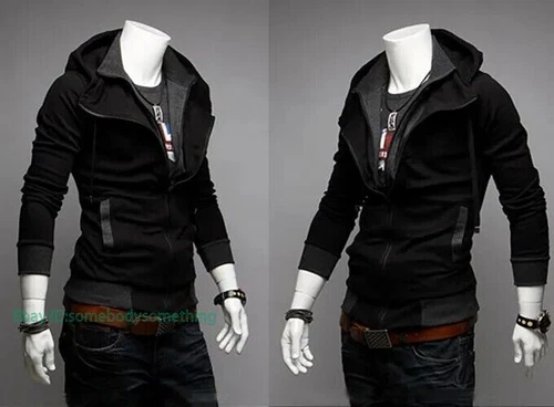 Mens Jackets Slim Fit Zip Up Hoodies Casual Korean Coats Warm For Winter Jackets image 6