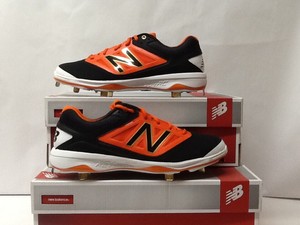Metal Baseball Cleats-Black 