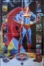 Folded Promo Poster DC 1994 Superman Platinum Series Skybox 32" X 21"Used