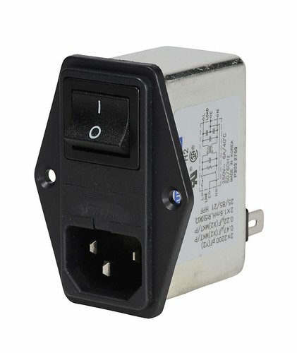 NEW ROXBURGH EMC RIP-0642-H2 IEC FUSED INLET FILTER POWER SWITCH ON / OFF - Picture 3 of 3