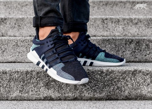 Adidas EQT Support ADV CK Parley Legend Ink Blue White CQ0299 Men's 10 Shoes - Picture 8 of 10
