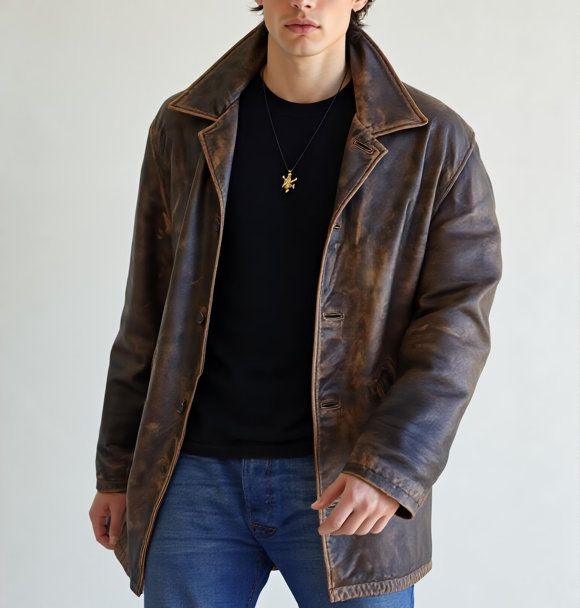 Supernatural Cosplay Costume Dean Winchester Pleather Jacket Coat Supernatural Cosplay Costume Dean Winchester Pleather Jacket Coat
