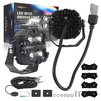 LED Zusatzscheinwerfer 270° 19200LM Spot & Side Shooter For 4WD SUV ATV Off Road
