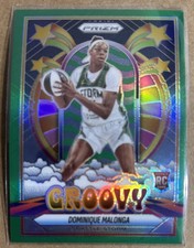 2025 Panini Prizm WNBA - Groovy Dominique Malonga #8 Green Prizm (RC) M