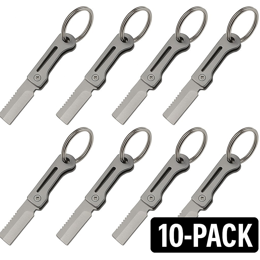 Folding Parcel Mail Blade Utility Razor Cut Pocket Keychain