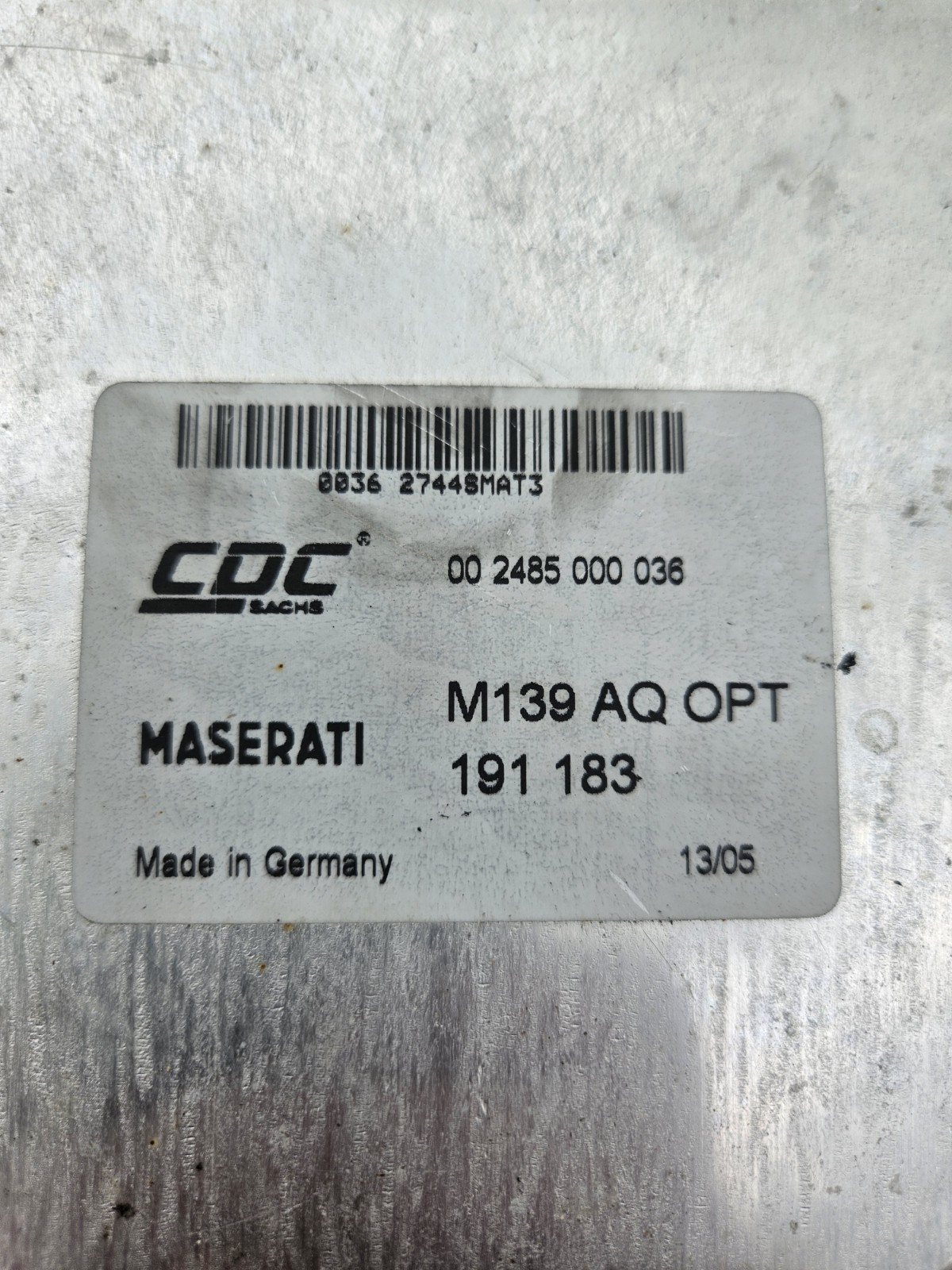 Maserati Quattroporte M139 2005 Suspension Control Unit ECU 191183 J194