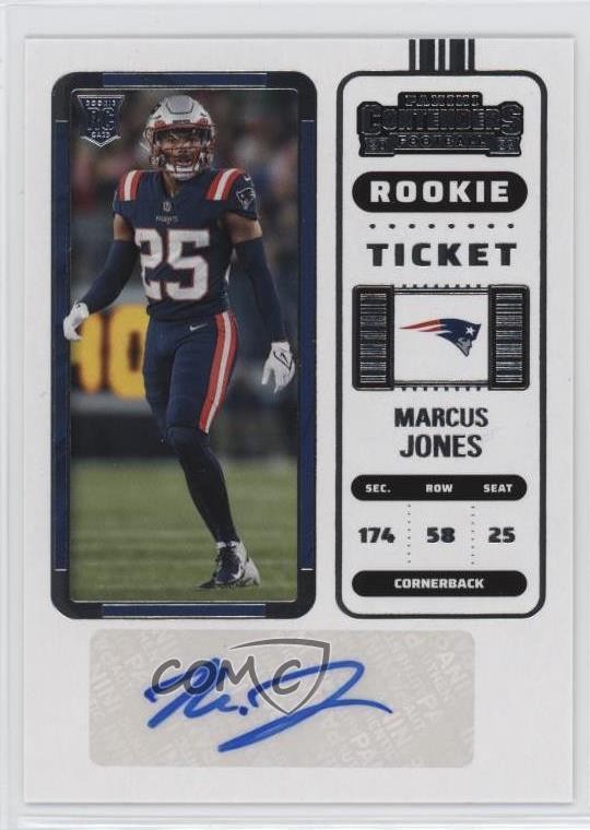 2022 Panini Contenders Rookie Ticket Marcus Jones #190 Rookie Auto RC