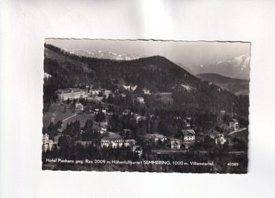 F5922) Postcard, SEMMERING-Hotel PANHANS vs. RAX Villa District 1959