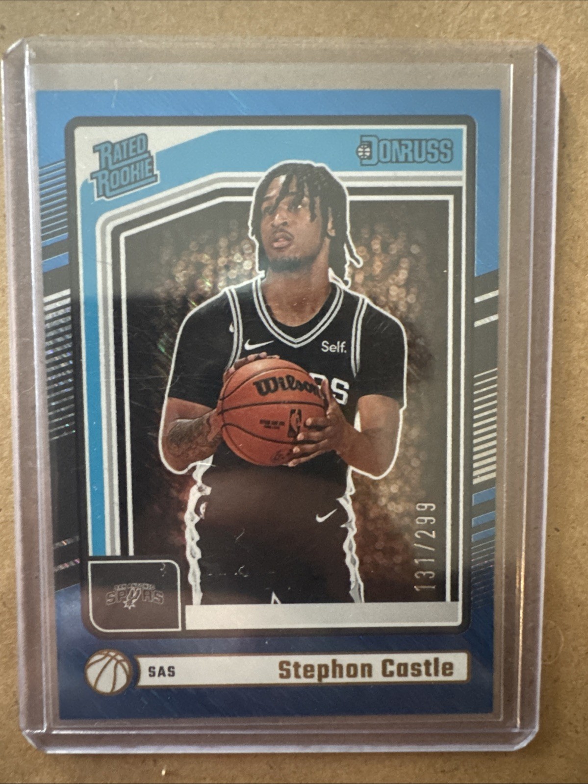 2024-25 Panini Donruss - Rated Rookie Stephon Castle #244 Storm /299 (RC) Spurs