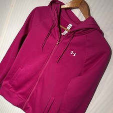 Under Armour Storm Cold Gear Full Zip Hoodie Womens Medium Fuchsia Pink Y-3