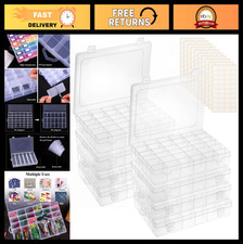 36 Grid Bead Organizer Storage Box - 8 Pack Adjustable Jewelry Craft Tackle