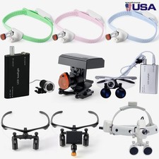 Dental Surgical Medical Binocular Loupes Magnifier Ergo Glass/5W LED Head Light