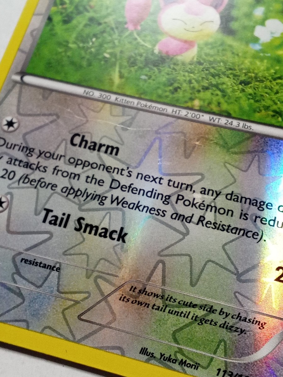 REVERSE HOLO Skitty 113/160 NM - Yuka Morii Clay XY Primal Clash