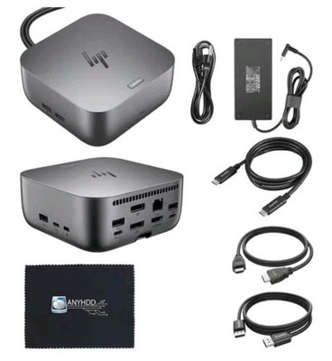 HP Thunderbolt 4 Ultra 180W G6 Dock (9X481UT#ABA) Bundle (New)