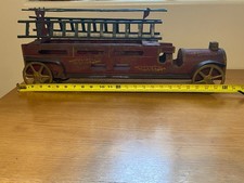 Schieble Dayton Large Tin Vintage Fire Truck Hillclimber Toy LA-78